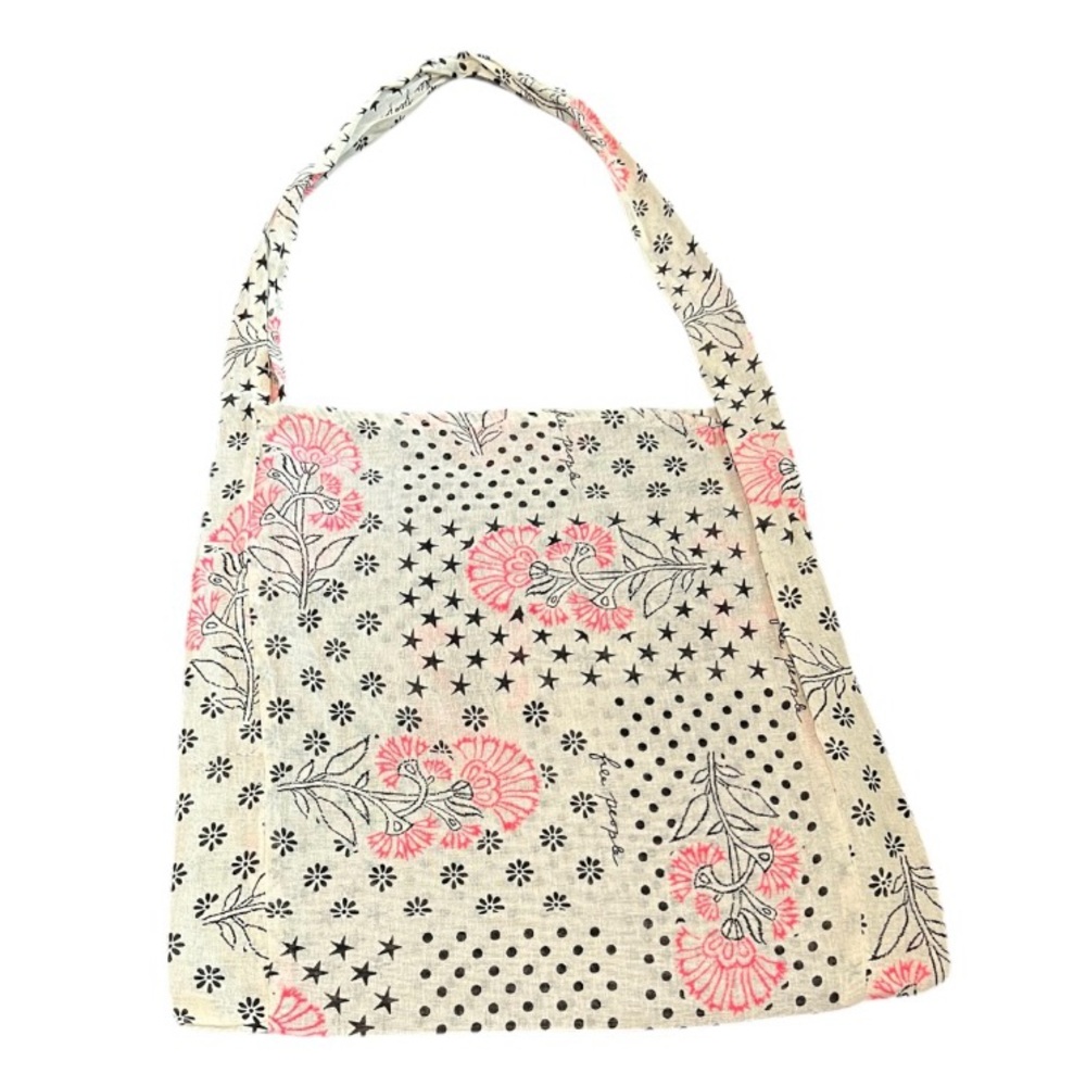 Free People Floral Shoulder Bag - Pink and Black